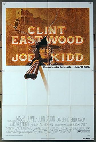 Oeо Кид Оригинални Универзални слики со еден лист Филм Постер 27x41 се склопи многу добро за да се направи добра состојба Клинт Иствуд Роберт Дувал Johnон Саксон филм во