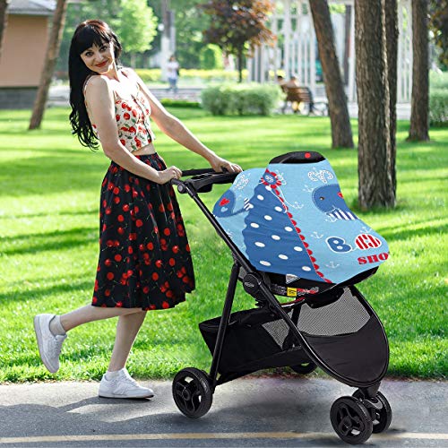 Капаци на седиштето за бебиња од ајкула - шамија за доење, количка, мулти -употреба на крошна на автомобили, за мајки и бебиња