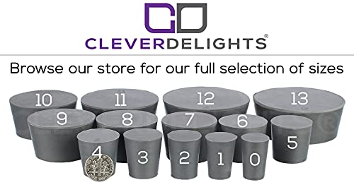 CleverDelights Гумени Затворачи — Големина 3 — 10 Пакет-18mm x 24mm x 25mm Долг-Сив Цврст Приклучок #3