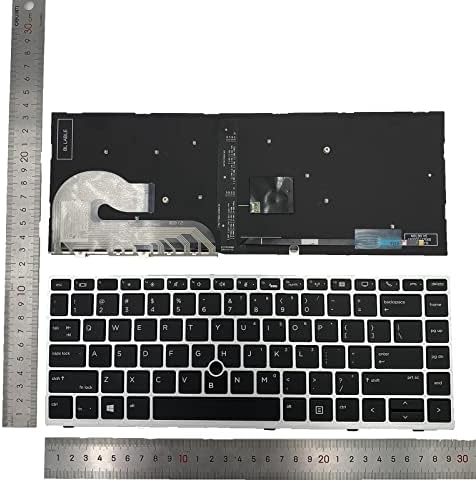Замена на лаптопот на Tiugochr САД со задно осветлување со тастатура за покачување за HP EliteBook Series 830 G5 G6 840 G5 730 G5 ZBook 14U G5