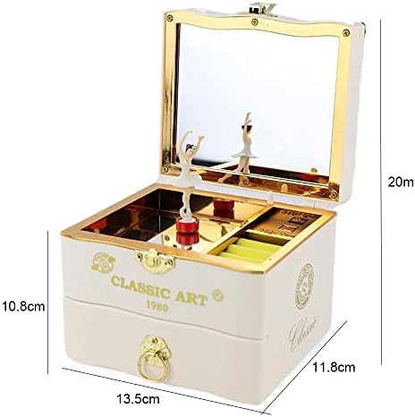 Музичка кутија за накит за девојки - Организатор за накит за деца со музички кутии со сет на ѓердан и нараквици - кутии за накит за