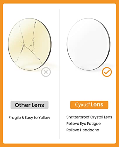 Cyxus 2-Пакет Сина Светлина Блокирање Очила За Мажи Жени Ретро Квадратни Рамка Анти Отсјај Екран Игри На Среќа Компјутерски Очила УВ Филтер