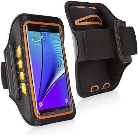Case Boxwave Case for Blu Advance A5 LTE - Jogbrite Sports Armband, висока видлива светлина за безбедност LED тркачи на тркачи за Blu Advance A5 LTE - Задебелен портокал