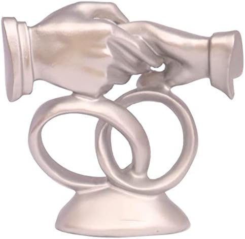 Шопинсдунија романтична рака под рака шоу со декоративен прстен за двојка, loveубов, девојка, дечко, свадба, ангажман, годишнина од дома,