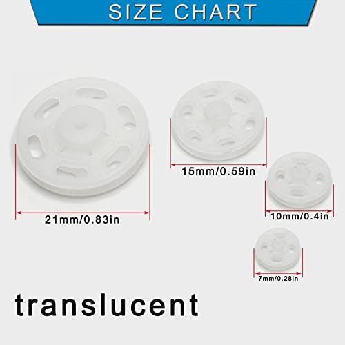 Betoplin 60 комплети копчиња за прицврстувачи на пластични прицврстувачи за шиење на занаети за облека, проucирен