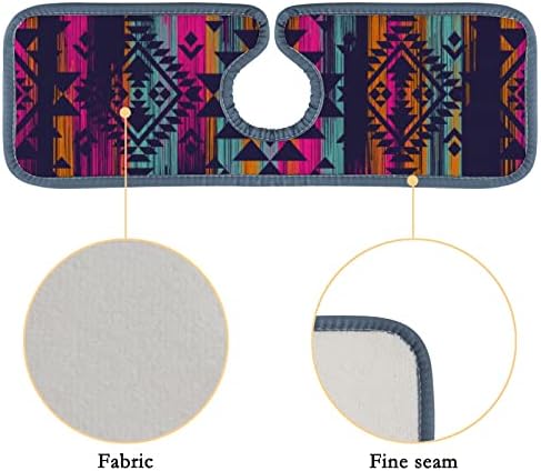 Кујнска тапа Абсорбента Мат 2 парчиња етнички племенски апстрактни геометриски тапа за мијалник за мијалник за бања и РВ, тапа контра