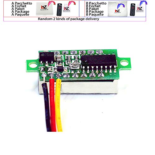 0,28 инчи DC LED дигитален волтметар 0-100V напон мерач Авто-автомобил Мобилен напон Тестер за напон на напон 12V Црвено зелена