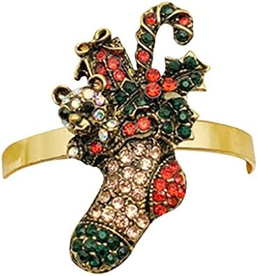 PQKDY метална елка за елка, салфетка лак лак цвет венец прстен прстен за салфетка (боја: а, големина