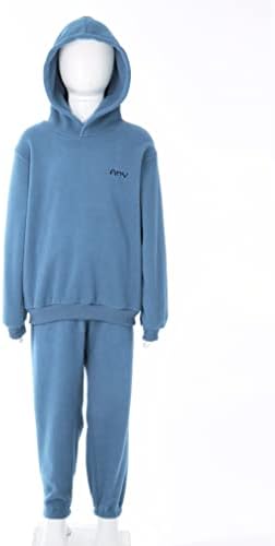 Freebily Kids Unisex Fleece Tracksuit Hoodie Pullover Tops со џемпери постави модни топло спортски облека од потта