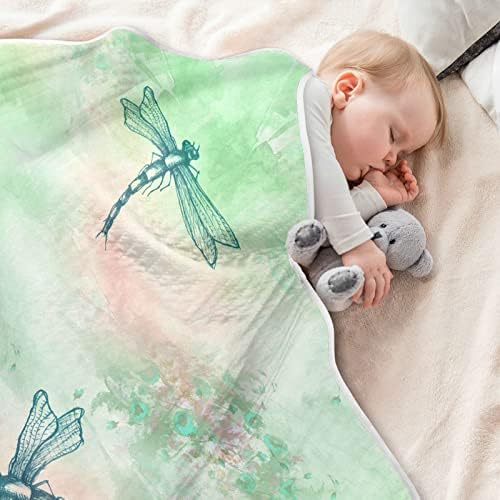 Чувајте ја зелената текстура Змеј за змејови за бебиња за девојчиња момчиња бебе дете, меко бебе ватенка плишано креветче ќебе новородено шетач ќебе расадник ново?