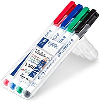 Staedtler Lumocolor Drywipe/Whiteboard Medion Pens Pens Pallet Set од 4 маркери