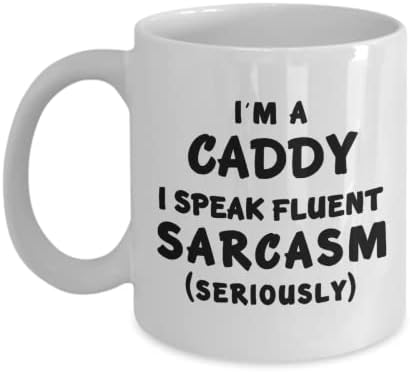 Чајна за кафе Кади - Кеди Флуенска чаша за сарказам - уникатна смешна инспиративна за мажи и жени, 11oz кригла DS2811