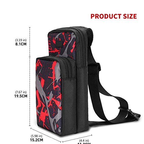 Торба за патувања за Nintendo Switch, N-Switch Додаток Трага за рамо, ранец на крст на телото со мрежа за дишење, носење кутија
