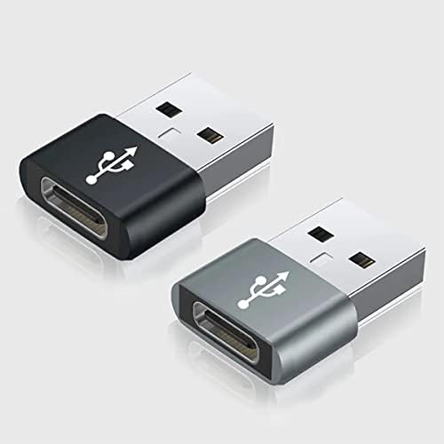 USB-C женски до USB машки брз адаптер компатибилен со вашиот LG LM-G710ULM за полнач, синхронизација, OTG уреди како тастатура, глушец,