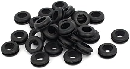 Делови за алатки Евики, гума запечатување на прстенот за запечатување на електрична жица за заптивка црна боја од 10 мм внатрешна диа 30 парчиња