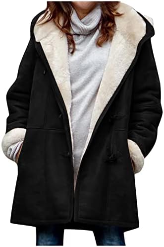 Врвови за женски палто за волна од миди плус големина есен зимска топла кадифена обвивка за лаптоп со долга јакна за ракави за надворешна