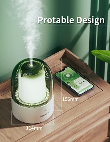 Дифузер за есенцијално масло од бицедо, професионален дифузер за ароматерапија на ладен воздух со LED светла, преносна машина за мириси