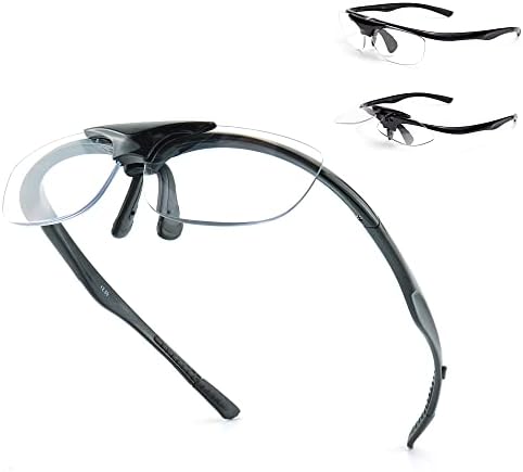 Половина рамка црни очила за читање се превртуваат со зголемувачки очила во близина на читателите со двојна употреба Сина светлина блокирање за мажи жени