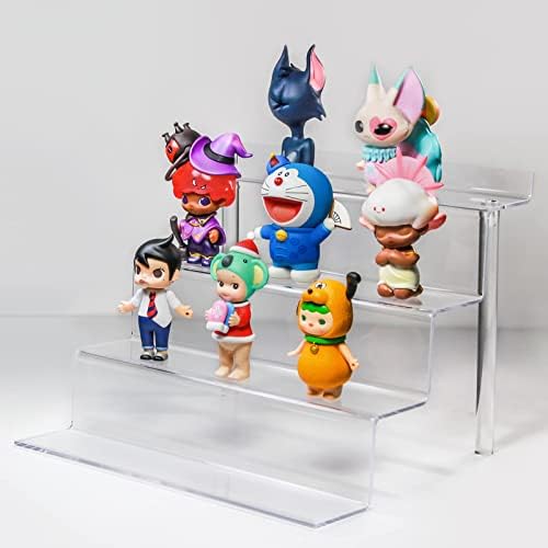 Lakenyon Acrylic Display Risers, 12 инчи големи чисти дисплеи се залага за Funko Pop Figurs, Pokemon Dragon Ball Amiibo Action Holder,