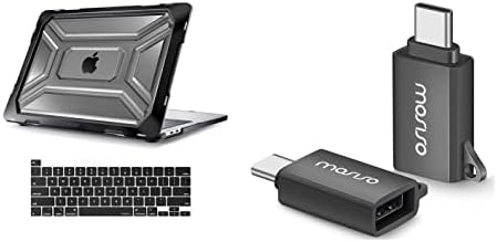 MOSISO Компатибилен Со Macbook Pro 13 Инчен Случај M2 2022 2021 2020 A2338 M1 A2289 A2251&засилувач; USB C ДО USB Адаптер 2 Пакет,