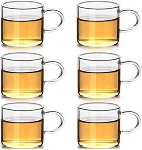 Емои чаши за Чај Боросиликатни Стаклени Чаши Ултра Јасен-Сет од 6 100мл/3оз