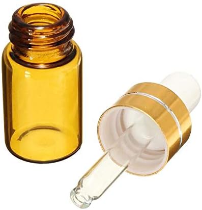 Ерикотирија 12 парчиња празни шишиња со есенцијално масло за полнење 3ml килибар стакло капки шминка козметички парфем ароматерапија