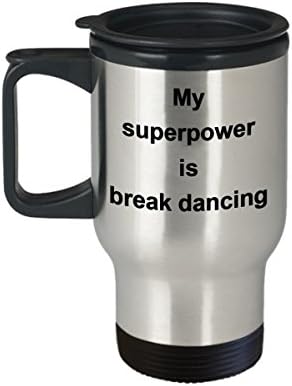 Мојата суперсила е кригла за танцување со пауза - подарок за пријателски соработник за танчерка - уникатен кригла чаша