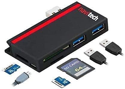 Navitech 2 во 1 лаптоп/таблет USB 3.0/2.0 HUB адаптер/микро USB влез со SD/Micro SD картички читач компатибилен со Teclast F15S