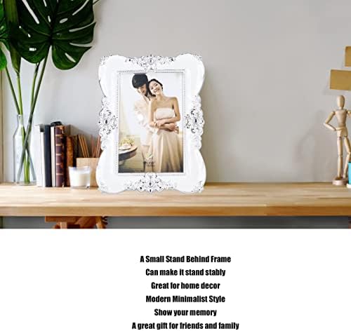 BuyWeek Photo Frame, модерна рамка за слика пластична десктоп рамка за слика со заден штанд за канцеларија студија за декорација на спална соба