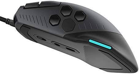 Глувче за игри Alienware Gaming 510M RGB Gaming Mouse AW510M: 16, 000 dpi оптички сензор - Alienfx RGB - 10 копчиња - прилагодливо тркало за