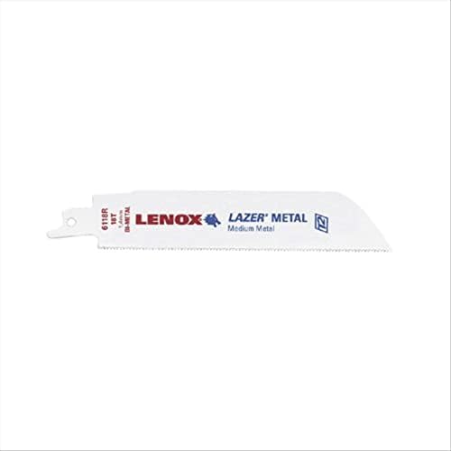 Lenox Tools 201726114R Lazer Metal Cutting Reprocating Saw Blade, дво-метал, 6-инчен, 14 TPI, 5/PK