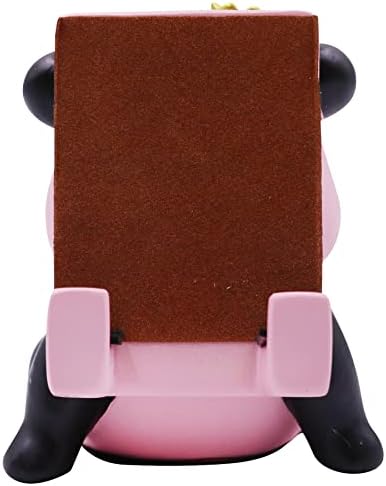 Panda Kawaii Phone Stand за биро, прилагодлив компатибилен со паметни телефони и таблети, украси за украси за домашни смола