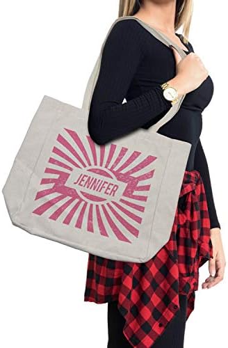 Торба за шопинг на Амбесон ennенифер, најпопуларни имиња за американски девојки во ретро дизајн, еколошка торба за еднократно