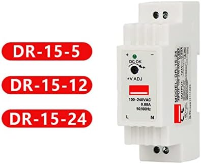 Набавка за напојување со електрична енергија CEKGDB Industrial DIN DIN DR-15 15W единечен излез 5V 12V 24V AC до DC Конвертор на прекинувач