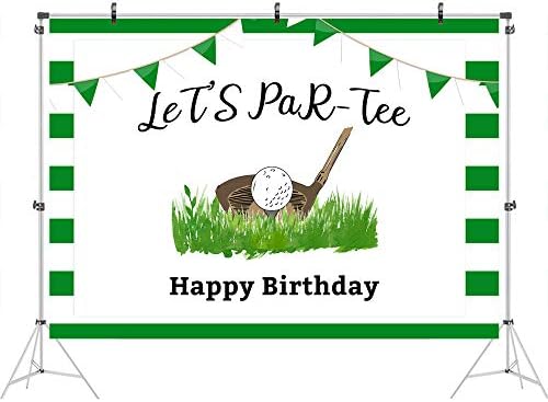 Ticuenicoa 9x6ft Ајде да учествуваме голф спорт со тематски роденден, позадина на зелена трева украси торта маса деца бед