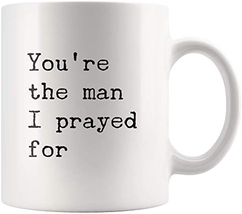 Панвола ти си мажот за кој се молев за сопругот дечко подарок керамичко кафе кригла 11oz бело романтично од жената девојка годишнина