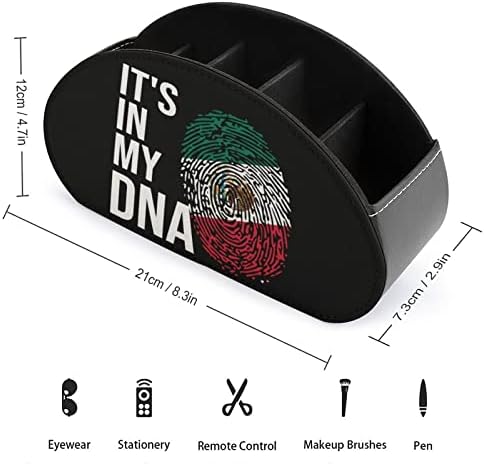 Тоа е во мојата ДНК мексиканска знаме ТВ далечински управувачи за шминка организатор кутија PU кожа складирање на домашна продавница за