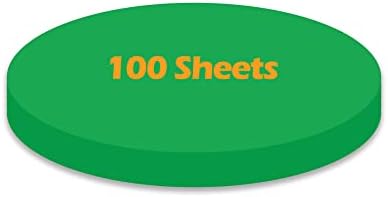 Езиаид градежни хартиени кругови зелена боја 6 инчи, занаетчиска хартија од оригами 100 листови за деца уметност и занаети, училишни занаетчиски материјали за деца