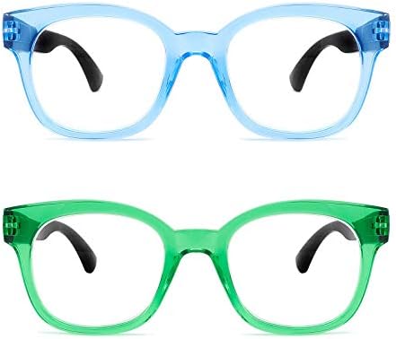 CRGATV 2 пакува преголеми жени со блокирање на сина светлина за читање Стилски ретро компјутерски читатели ги зголемуваат очилата за очила