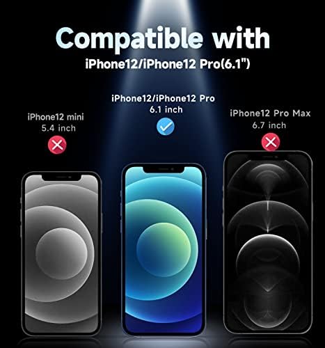 МАГИЈАТА ЏОН 2 Пакет за iPhone 12/iPhone 12 Pro 6.1 инчен Заштитник На Екранот Од Калено Стакло, Инсталација За Автоматска Елиминација На