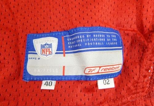 2002 San Francisco 49ers Blank # Game издадена Red Jersey 40 DP32778 - Непотпишана игра во НФЛ користени дресови