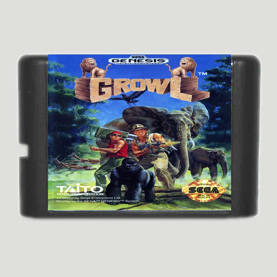 Growl 16-битна картичка за игри MD за Sega Mega Drive за Genesis-NTSC-U