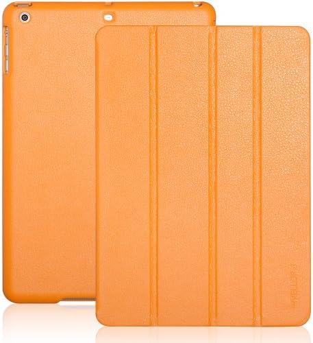 Invellop ipad Air Case, Tangerine Leatherette Case Cover за случаи на Apple iPad Air