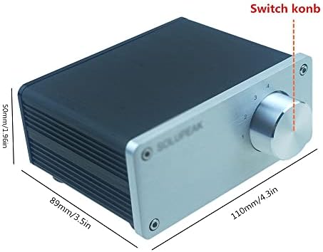 ZSEDP Switcher за аудио сигнал 4 Влез 1 Out HIFI стерео RCA Switch Splitter Box