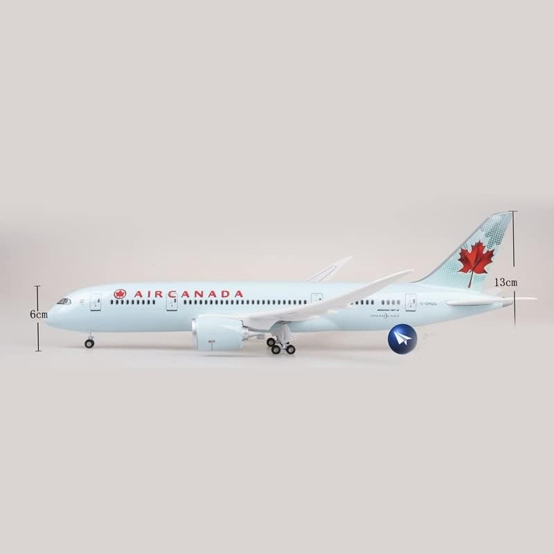 Lukbut Fliding Сооднос на насликани уметнички дела за: 43 см Ер Канада Боинг Б787 Модел Авион 1/160 Скала за умирање Аеродинамичен дизајн