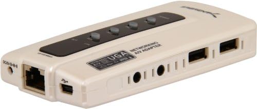 Sabrent Network Audio Video KVM Switch на DVI, компјутер на ТВ мулти -дисплеј видео адаптер - USB 2.0 до DVI / VGA / HDMI, аудио
