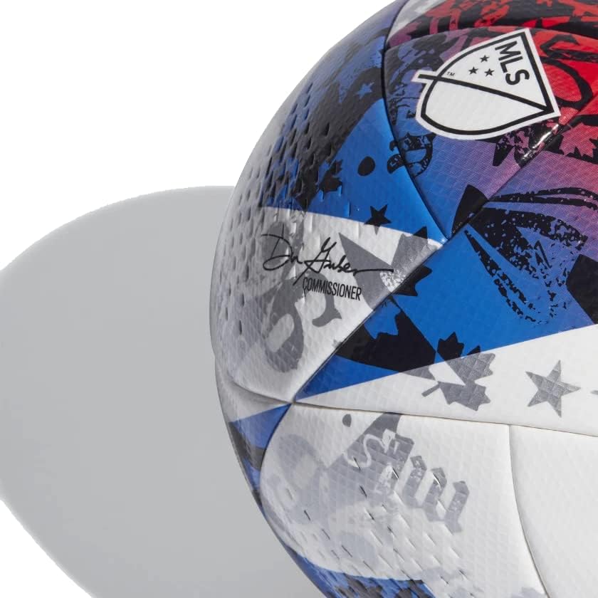 Adidas Unisex-Adult MLS Pro Ball, бела/сина/црвена, 5