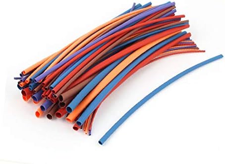 X-Gree 80pcs 2: 1 Turn Tube Tube Tube Wire Wire Assoment Assoment Tubing Sneave 6 големини (80pcs 2: 1 guaina по Tubi di Assomento на Avvolgere