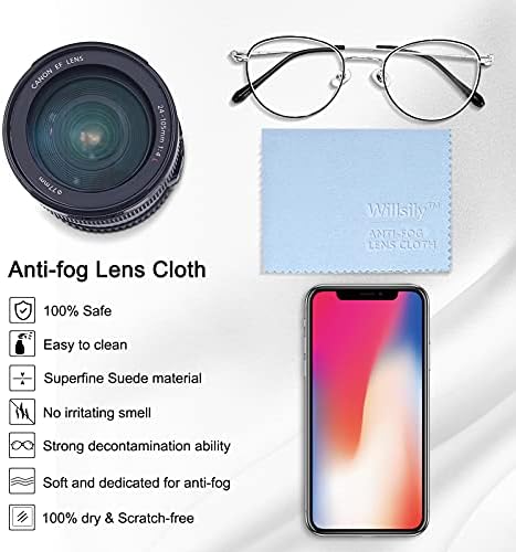 Willsily анти-магла крпа за еднократна употреба на леќи за очила за очила, обложени со AR и сите видови на обложување на леќи