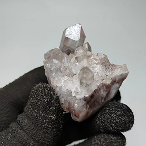 Нов Find 108g црвен хематит Фантомски кварц лековити кристали камен 7x4x2cm